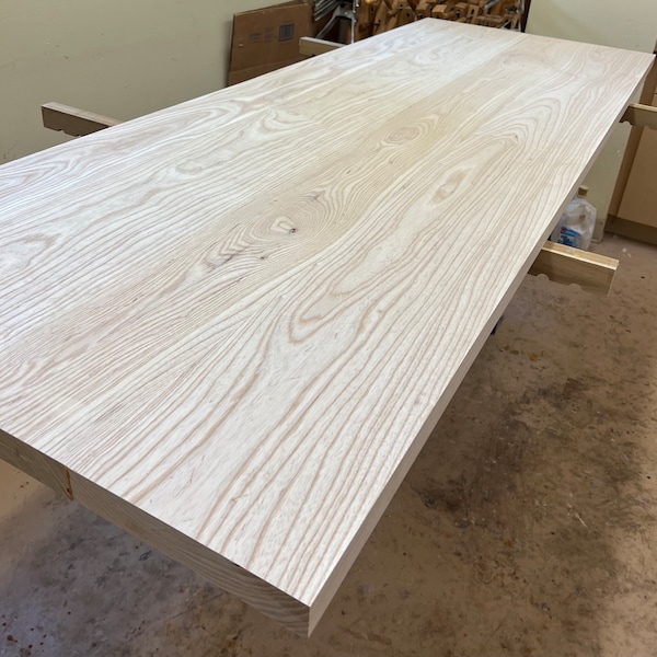 Handmade Ash Hardwood Table Top: Rustic Farmhouse Dining