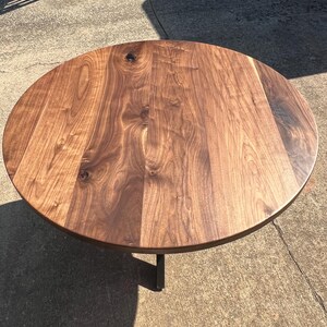 Solid Walnut Round Dining Table | Mid Century Modern Kitchen Furniture ...