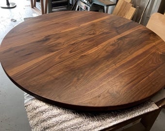 Rustic Farmhouse Solid Wood 60" Round Dining Table Pedestal Base Seats ...