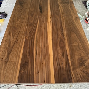 Handcrafted Walnut Desk Top, Solid Wood Custom Walnut Desk Top,