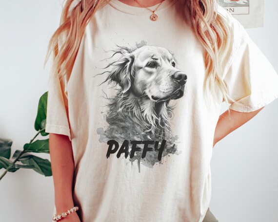 Dog Portrait T-shirt, Watercolor Dog Breed Shirt, Personalized Pet