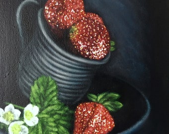 strawberry vase