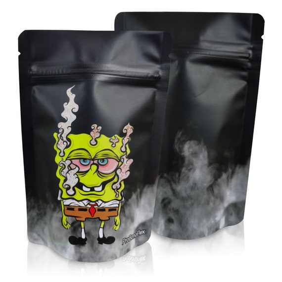 Cartoon Printed Mylar Bag 50 Pack Resealable Reusable Smell Proof Food  Pouch Storage Bag With Zipper 3.5 by 5 Inch 