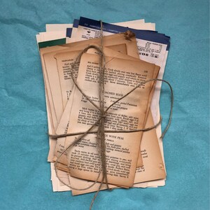 Paper Ephemera Mystery Vintage Paper Book Page Junk Journal Supplies Scrapbook Pack 50 Junk Journaling Vintage Paper Modern Paper Craft