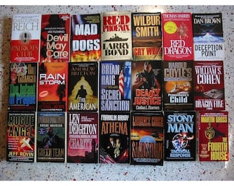 Lot of 10 Action Adventure Fast Passed Books James Patterson Clive Custler Dan Brown Random Lot More Used Books Bookish Gift Book Lover