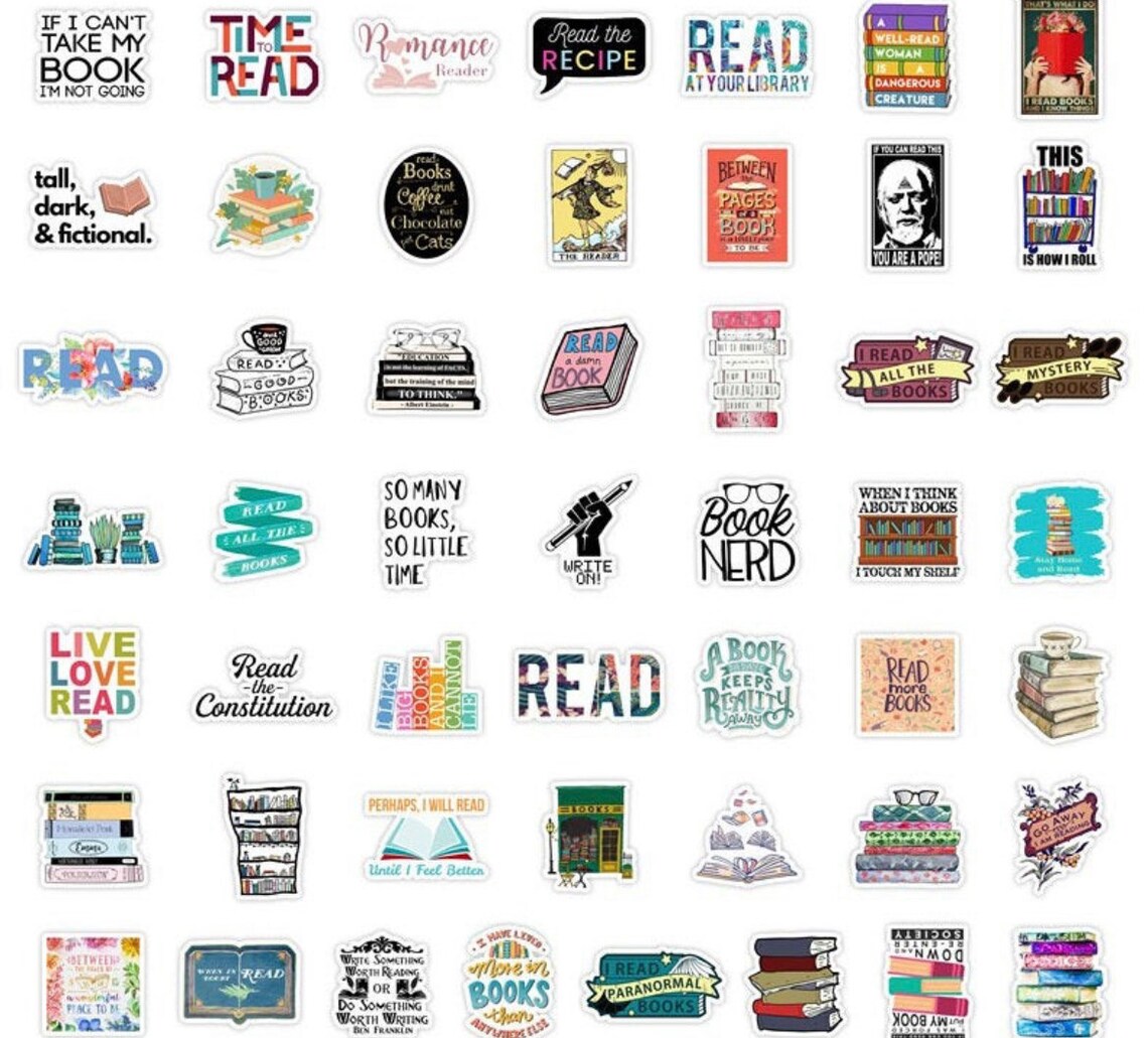 Book Lovers Stickers Random Sticker Packs I Love Books - Etsy