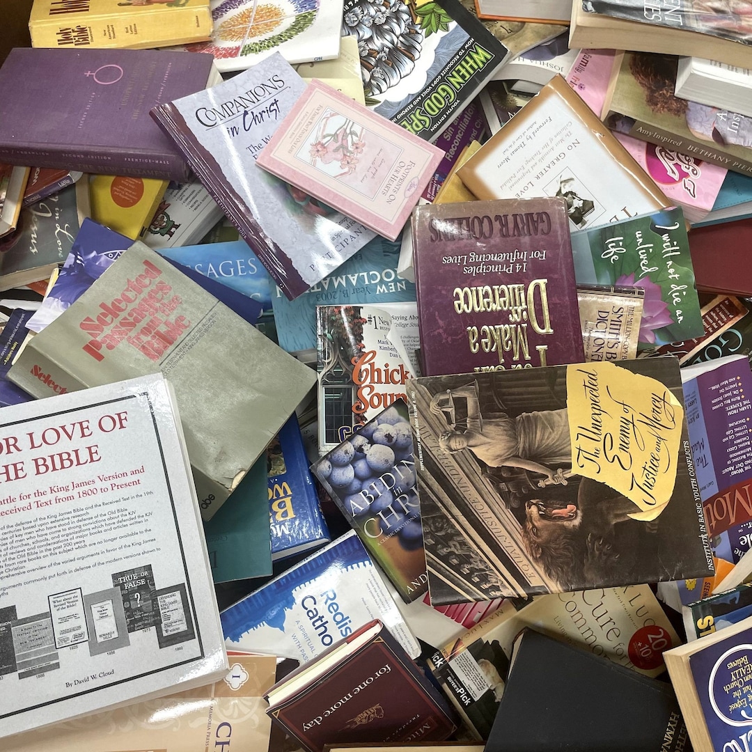 Religious Books by the Pound Lot of 5 Pounds Christian Theology