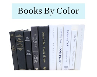 Black White Mix Books by Color Office Home Staging Wedding Designer Used Book Decor Random Books Farmhouse Decor Rainbow PRICE PER BOOK
