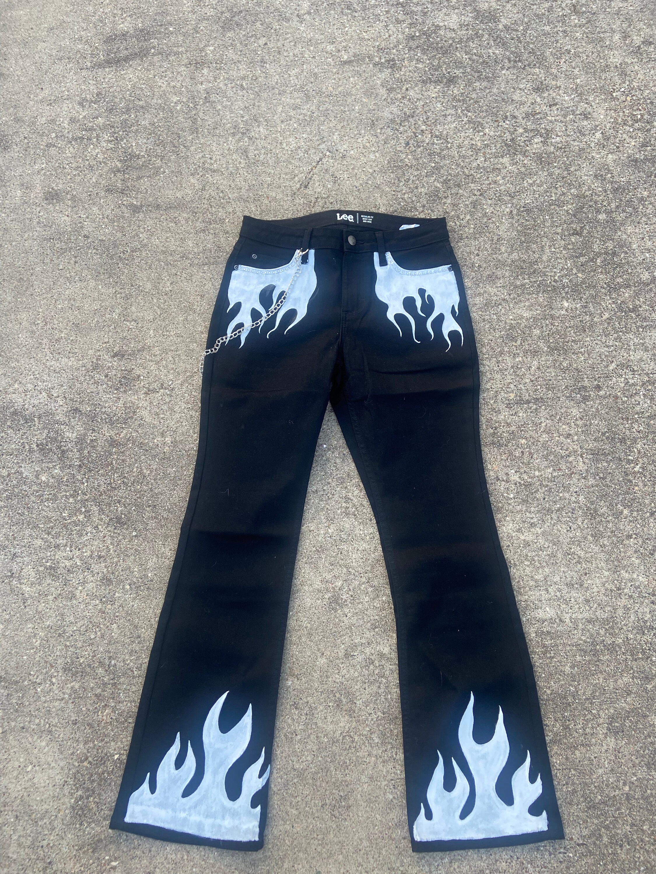 Lxitol Knee Holey Jeans for Women Flare Classic Y2k Denim