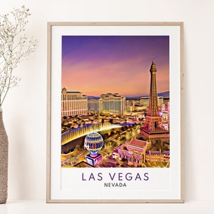 Las Vegas Print, Las Vegas Art, Nevada Print, Nevada Wall Art, Las Vegas City Print, Las Vegas Wall Art, Poster, Las Vegas, Nevada, Travel