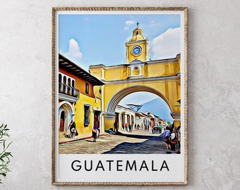 Guatemala Print, Guatemala Wall Art, Guatemala Poster, Guatemala Art, Guatemala Artwork, Guatemala Painting, Guatemala Art Print, Guatemala