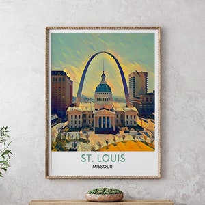 St Louis Art, St Louis Wall Art, St Louis Print, St Louis Art Print, St Louis Poster, St Louis Photo, Saint Louis, Missouri, Gift, USA