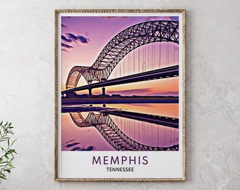 Memphis Druck, Tennessee Druck, Tennessee Kunst, Tennessee Kunstdruck, Memphis Kunst, Memphis Dekor, Memphis Wandkunst, Memphis, Tennessee, Reise