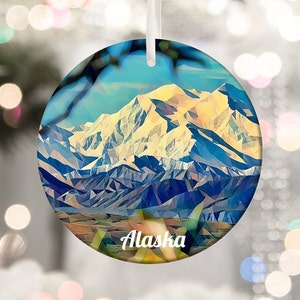 Alaska Ornament, Christmas Ornament, Alaska Christmas, Christmas Gift, Travel Ornament, Alaska, Christmas Travel, Housewarming Gift, Travel