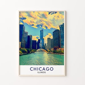 Chicago Art, Chicago Print, Chicago, Chicago Wall Art, Chicago Gift, Chicago Souvenir, Chicago Poster, Chicago Artwork, Chicago Wall Decor