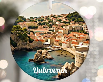 Dubrovnik Ornament, Dubrovnik Christmas, Croatia Ornament, Christmas Ornament, Holiday Decoration, Croatia Gift, Travel Ornament, Travel