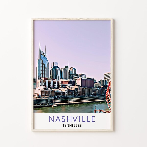 Nashville Poster Etsy
