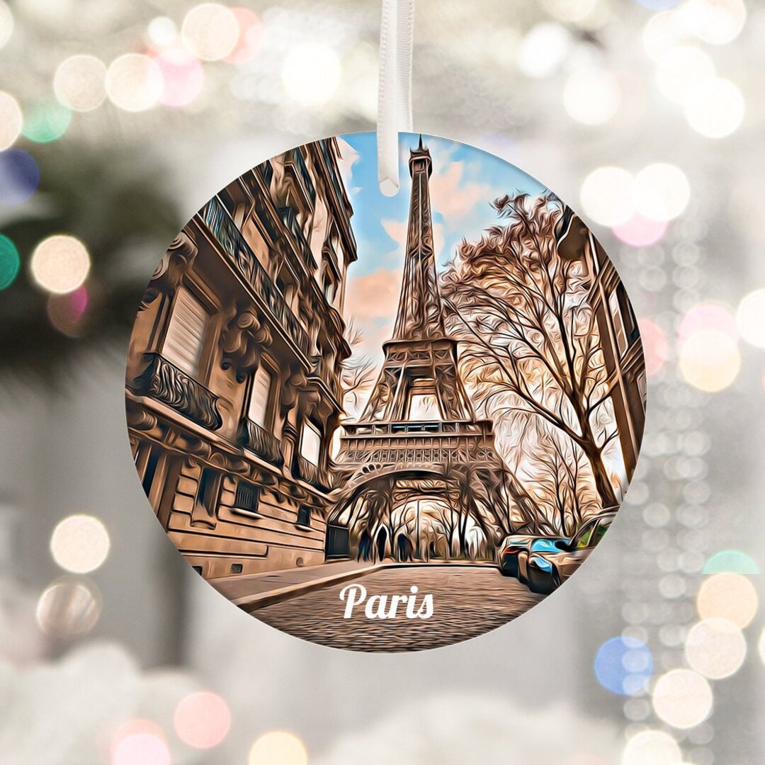 Paris Ornament Christmas Ornament Paris Christmas Paris Etsy