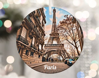 Paris Ornament, Christmas Ornament, Paris Christmas, Paris Gift, Tree Ornament, Christmas Gift, France Ornament, Housewarming Gift, Travel