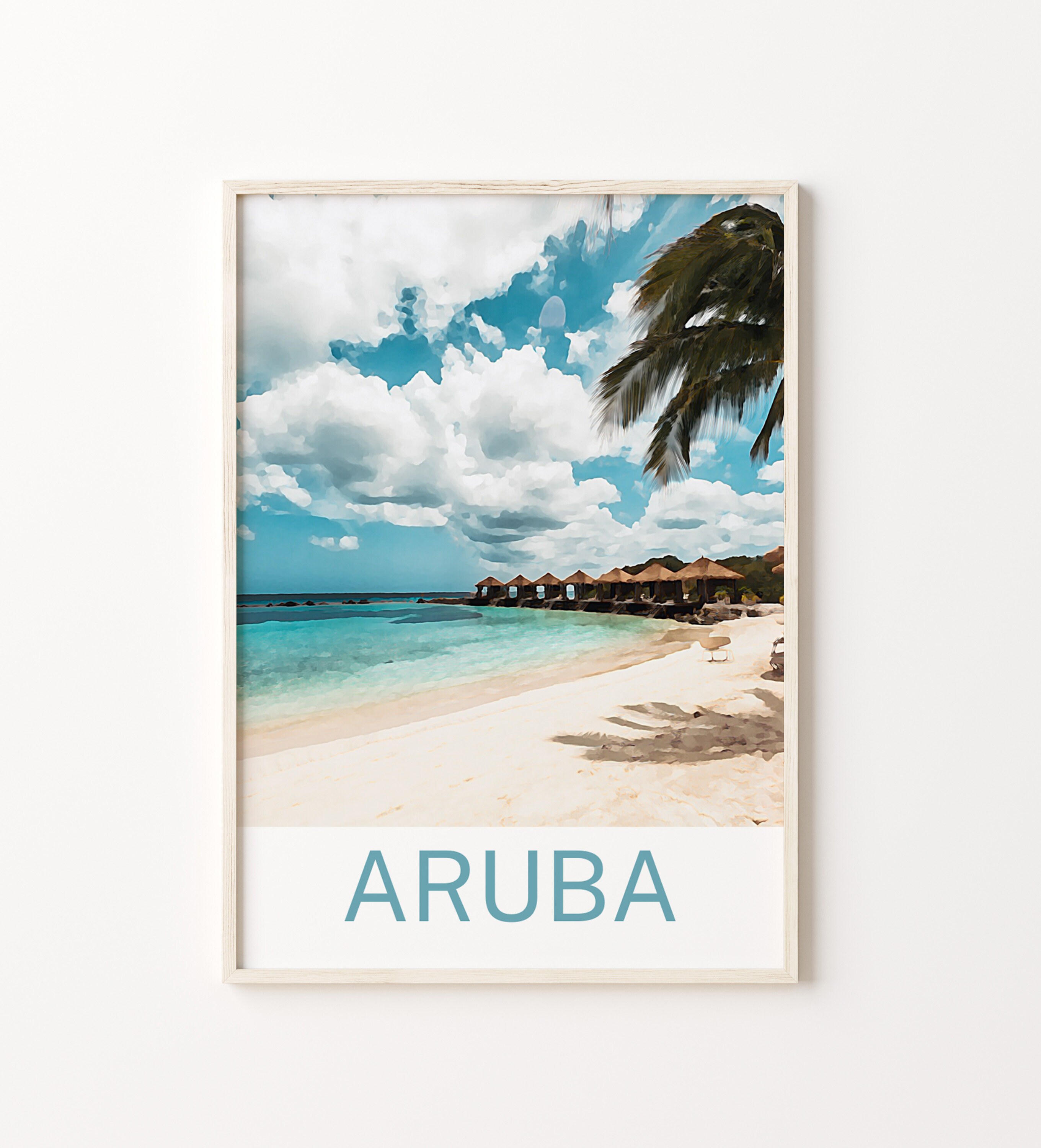 Aruba Travel Print, Aruba Wall Art, Aruba Art, Aruba Artwork, Aruba Art Print, Aruba Gift, Aruba Poster, Aruba, Travel Poster Print