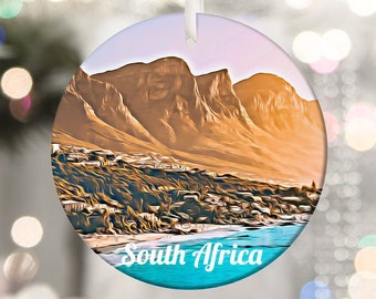 CAPE TOWN AND TABLE MOUNTAIN SOUTH AFRICA CHRISTMAS ORNAMENT GREAT GIFT! 