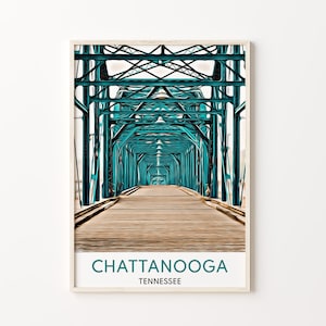 Chattanooga Print, Tennessee Print, Chattanooga Wall Art, Chattanooga Art Print, Tennessee Wall Decor, Chattanooga, Tennessee, Travel