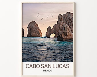 Cabo San Lucas Travel Print, Cabo San Lucas Wall Art, Cabo San Lucas Poster, Cabo San Lucas Art Print, Cabo San Lucas Wall Decor, Mexico