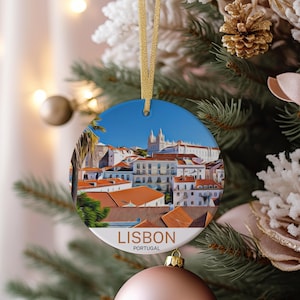 Lisbon Ornament, Lisbon Souvenir, Christmas Tree Decoration, Lisbon Holiday Gift, Unique Lisbon Christmas Keepsake
