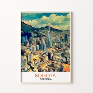 Bogota, Travel Prints, Colombia, Travel Cities Print, Travel Illustration, Colombia Art, Bogota Print, Bogota Art, Bogota Poster