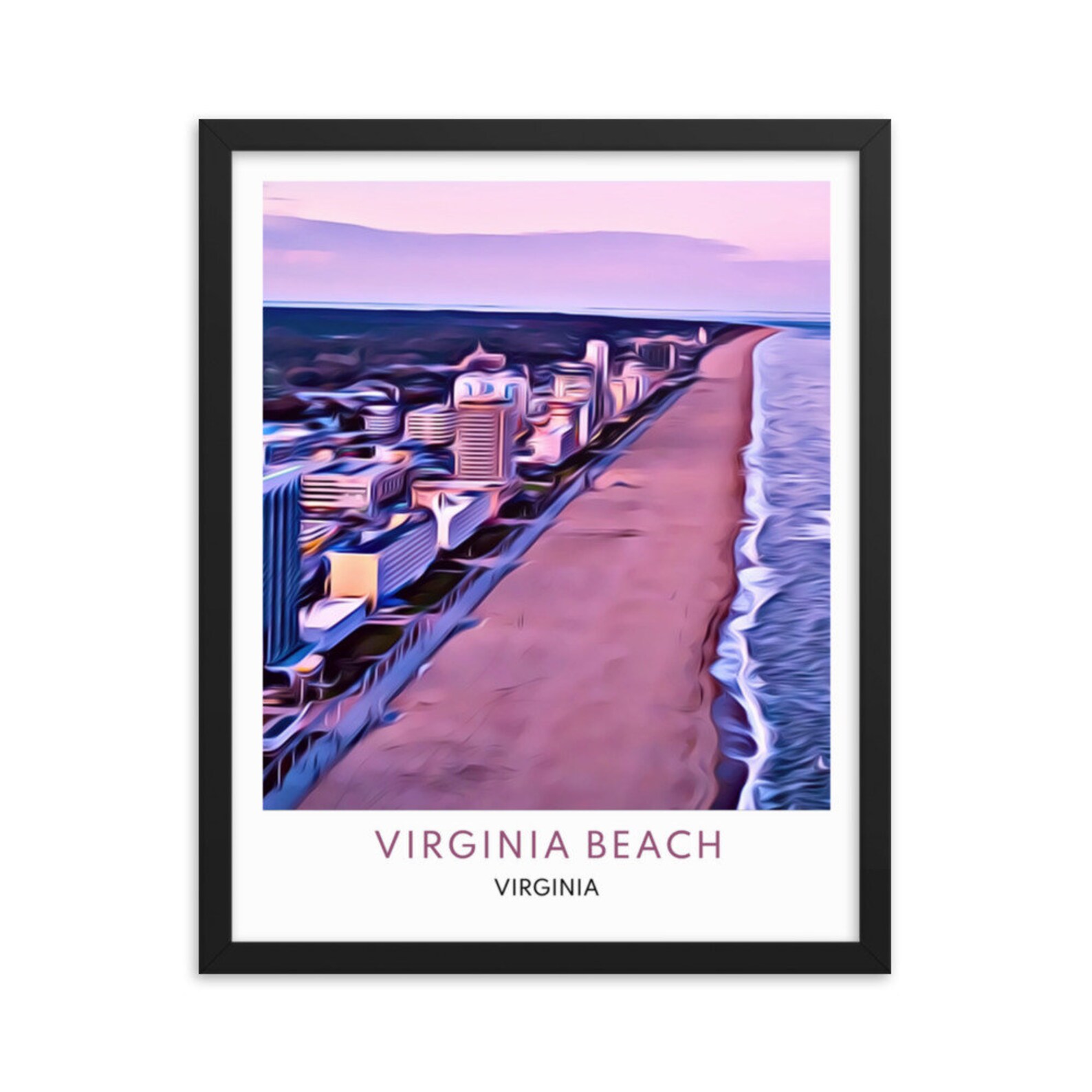 Virginia Beach Print Virginia Beach Wall Art Virginia Beach Etsy