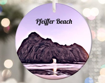 Pfeiffer Beach Ornament, California Ornament, Tree Ornaments, California Christmas, Christmas Ornament, Travel Ornament, California, Travel