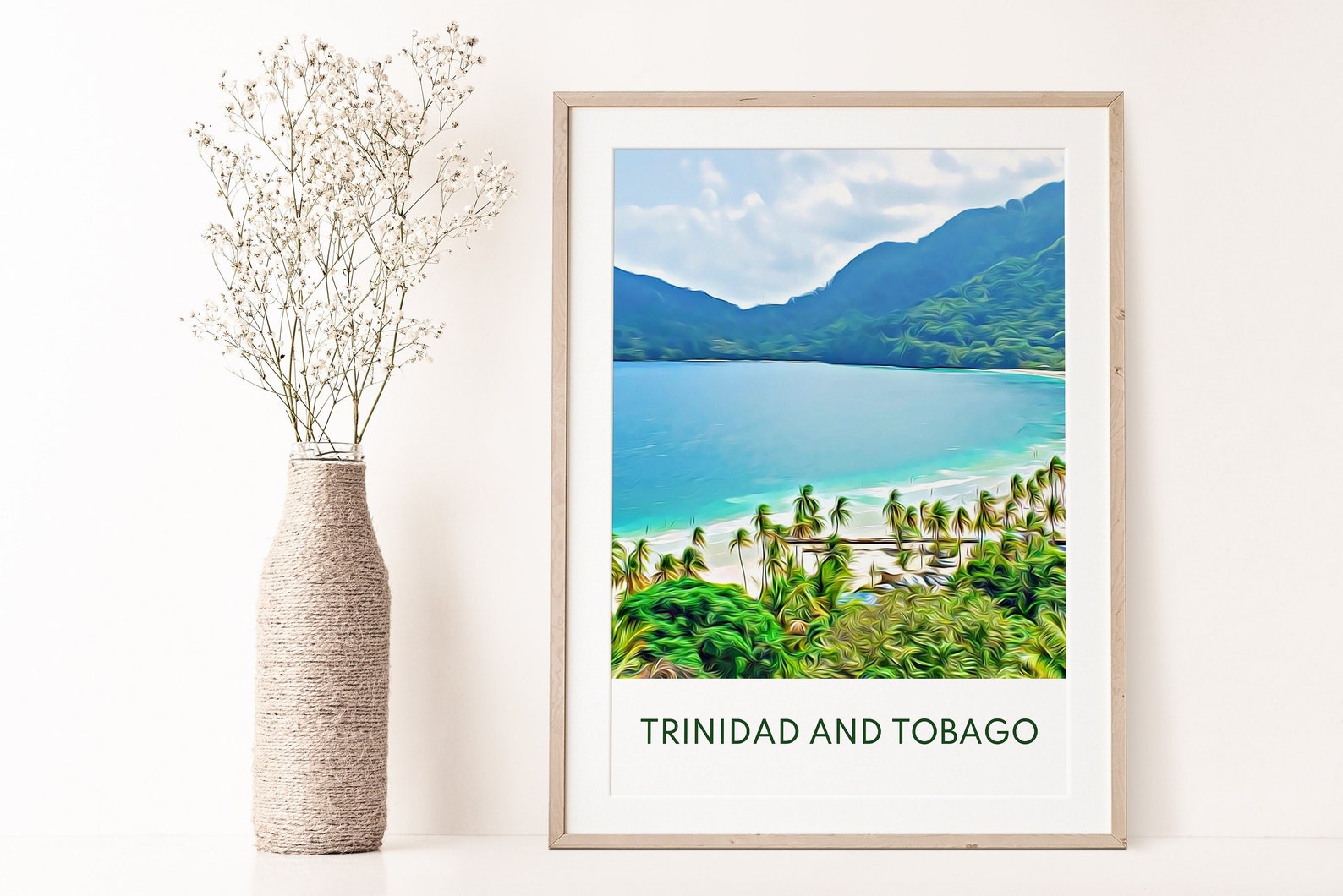 Trinidad and Tobago Print Trinidad and Tobago Wall Art Etsy
