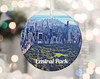 Central Park Ornament, Anniversary Gift, Souvenir Gift, Travel Gift, Travel Ornament, Housewarming Gift, Central Park Gift, New York Gift