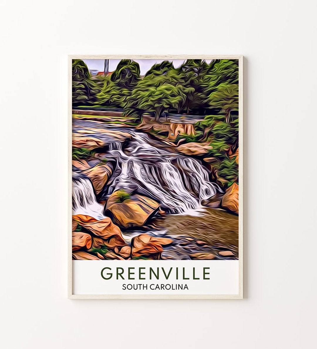 Greenville Print, Greenville Wall Art, Greenville Poster, Greenville ...