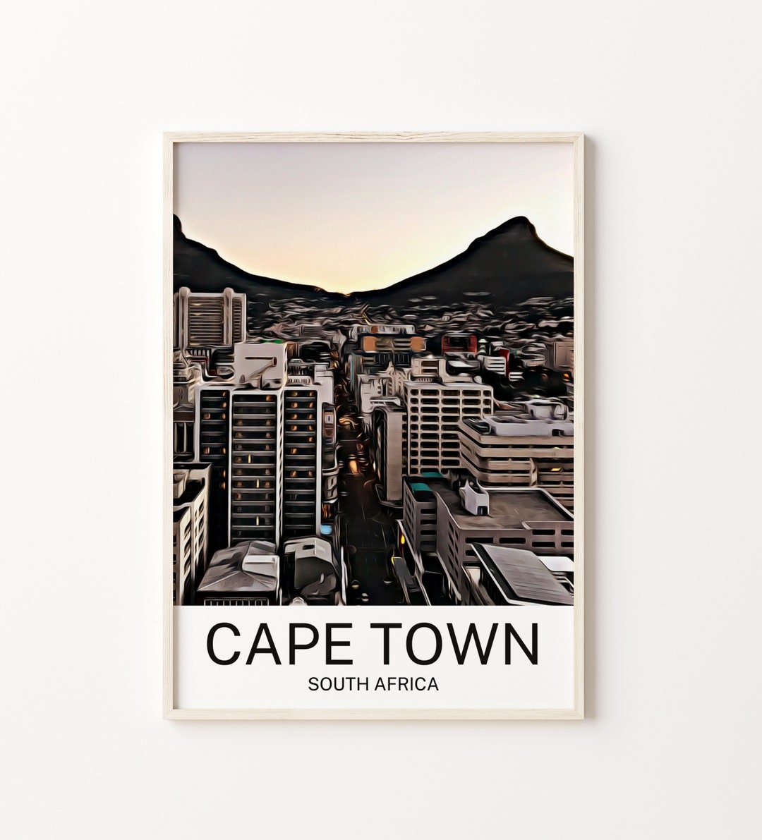 Cape Town Print, Cape Town Wall Art, Cape Town Art, Cape Town Painting