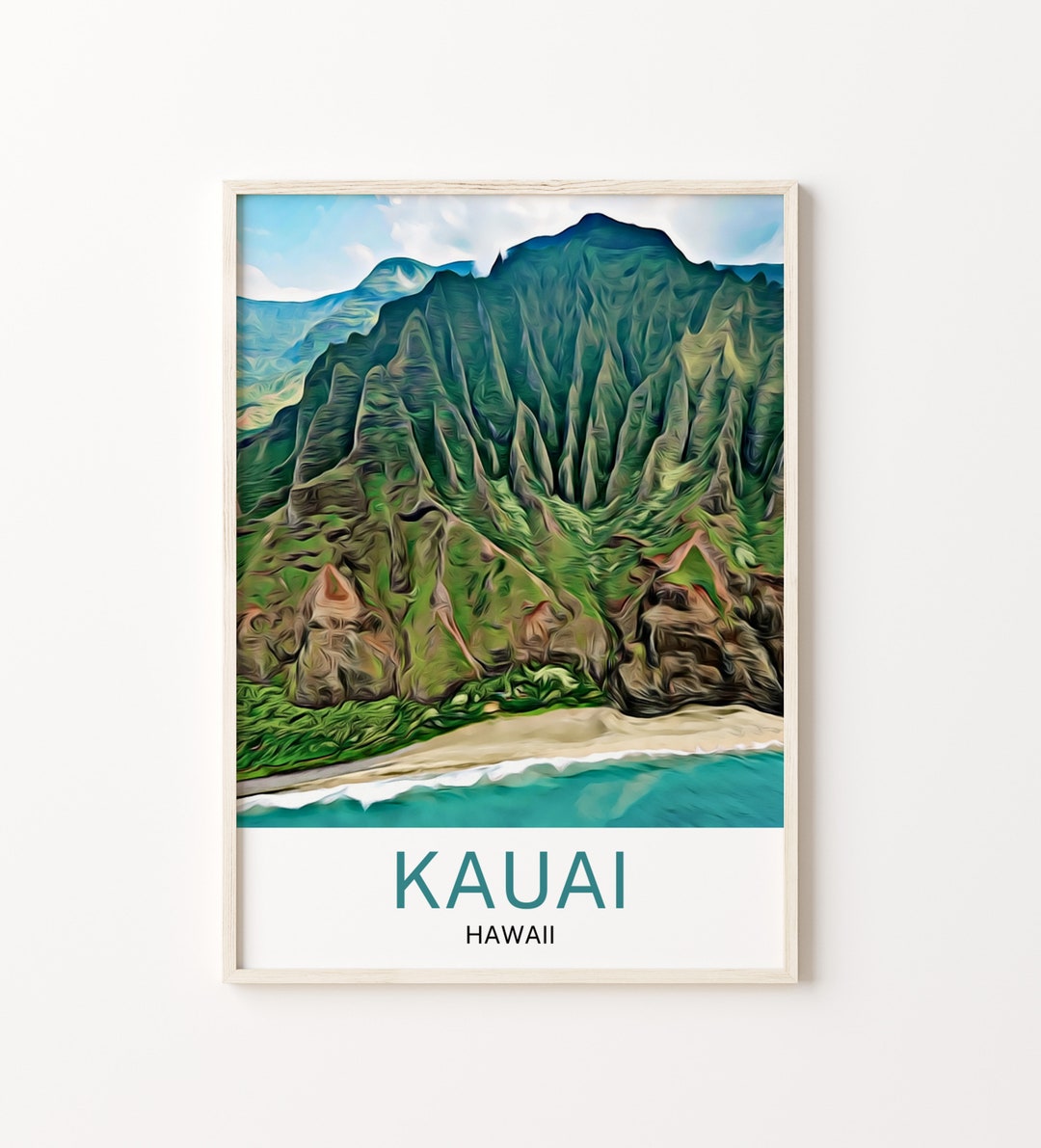 Kauai Travel Print, Kauai Wall Art, Kauai Poster, Kauai Art Print ...