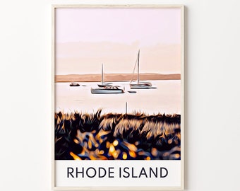 Rhode Island Print, Rhode Island Wall Art, Rhode Island Poster, Rhode Island Wall Decor, Rhode Island Art Print, Rhode Island, Travel