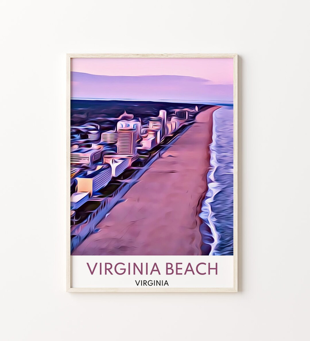 Virginia Beach Print Virginia Beach Wall Art Virginia Beach Etsy