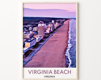 Virginia Beach Print, Virginia Beach Wall Art, Virginia Beach Poster, Virginia Beach Art, Virginia Beach Art Print, Virginia, Gift, Travel