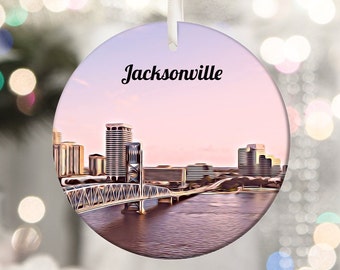 Jacksonville Ornament, Florida Ornament, Tree Ornaments, Florida Christmas, Christmas Ornament, Travel Ornament, Christmas Decor, Travel