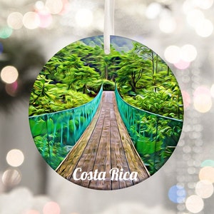 Costa Rica Ornament, Christmas Ornament, Costa Rica Christmas, Costa Rica Ornament, Christmas Gift, Tree Ornament, Newlywed Ornament, Travel