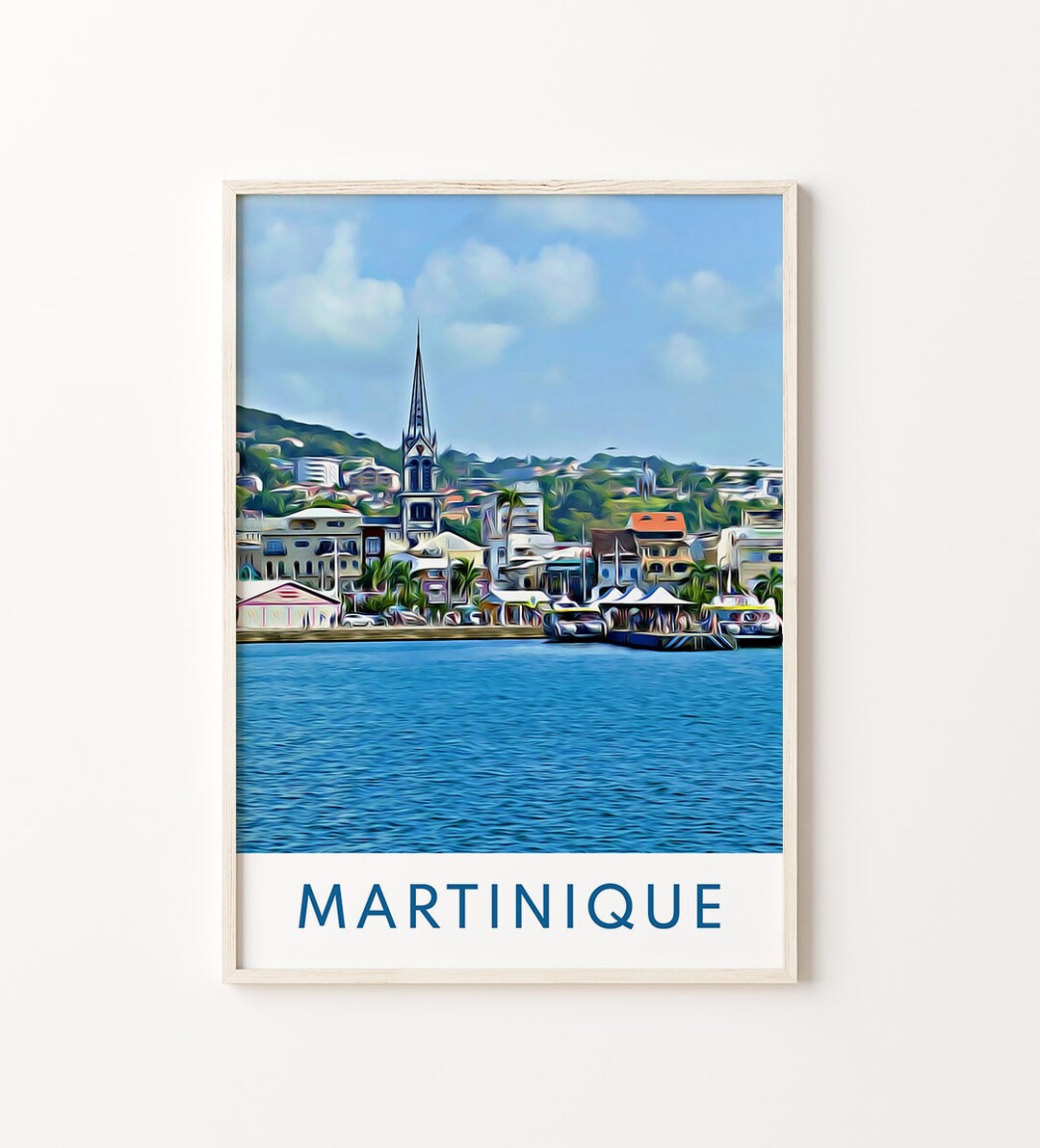 Martinique Print, Martinique Wall Art, Caribbean Art, Caribbean Poster ...