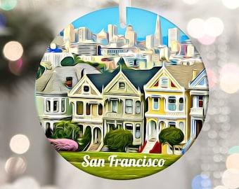 San Francisco Ornament, Christmas Ornament, Tree Ornament, San Francisco Christmas, California, Christmas Gift, Housewarming Gift, Travel