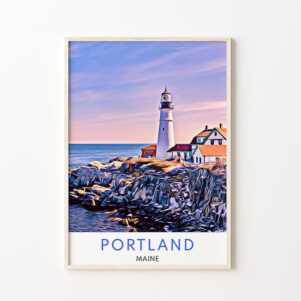 Portland Maine Print, Portland Maine Art, Portland Maine Wall Decor, Portland Maine Art Print, Portland Maine Poster, Portland, Maine