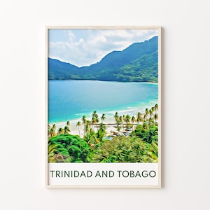 Trinidad and Tobago Print, Trinidad and Tobago Wall Art, Trinidad and Tobago Poster, Travel Print, Travel, Trinidad and Tobago, Caribbean