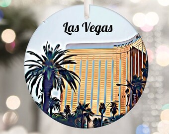 Las Vegas Ornament, Tree Ornaments, Christmas Ornament, Las Vegas Christmas, Nevada Ornaments, Travel Ornament, Holiday Decoration, Travel