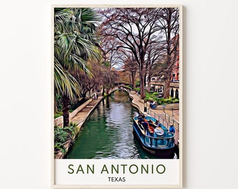 San Antonio Print, Texas Print, Texas Wall Art, Texas Art, San Antonio Wall Art, San Antonio Art Print, San Antonio, Texas, Travel