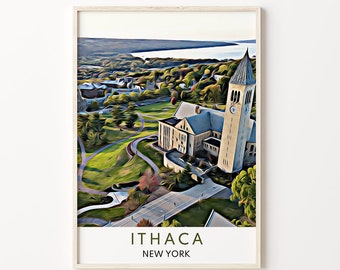 Ithaca Print, Ithaca Wall Art, Ithaca Art, Ithaca Gift, Ithaca Poster, Ithaca Painting, Ithaca Artwork, Ithaca Art Print, New York, Travel