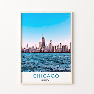 Chicago Print, Chicago Wall Art, Chicago Art, Chicago Skyline, Chicago Art Print, Chicago Wall Decor, Chicago Photography, Chicago, Travel