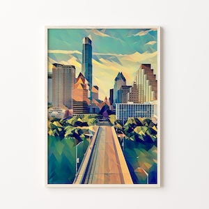 Austin Texas, Austin Art, Austin Texas Gift, Austin Texas Art, Austin Print, Austin Texas Artwork, Austin Wall Art, Austin Poster, Austin image 1